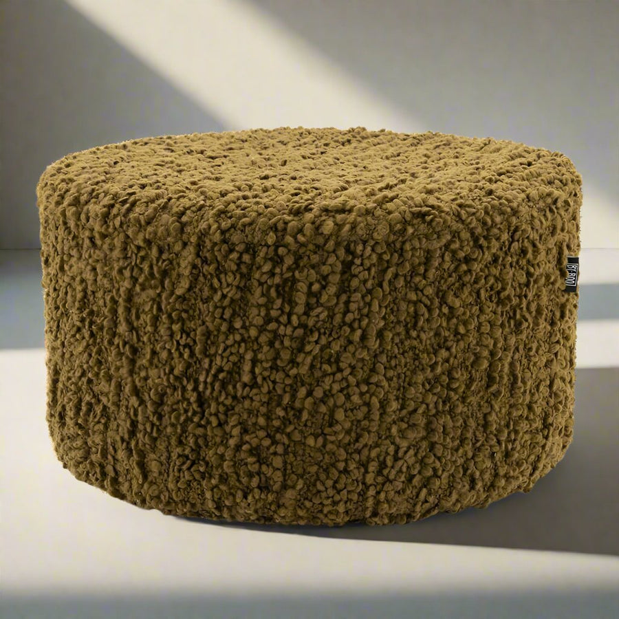 Poef Vista | Mosterdgeel Polyester