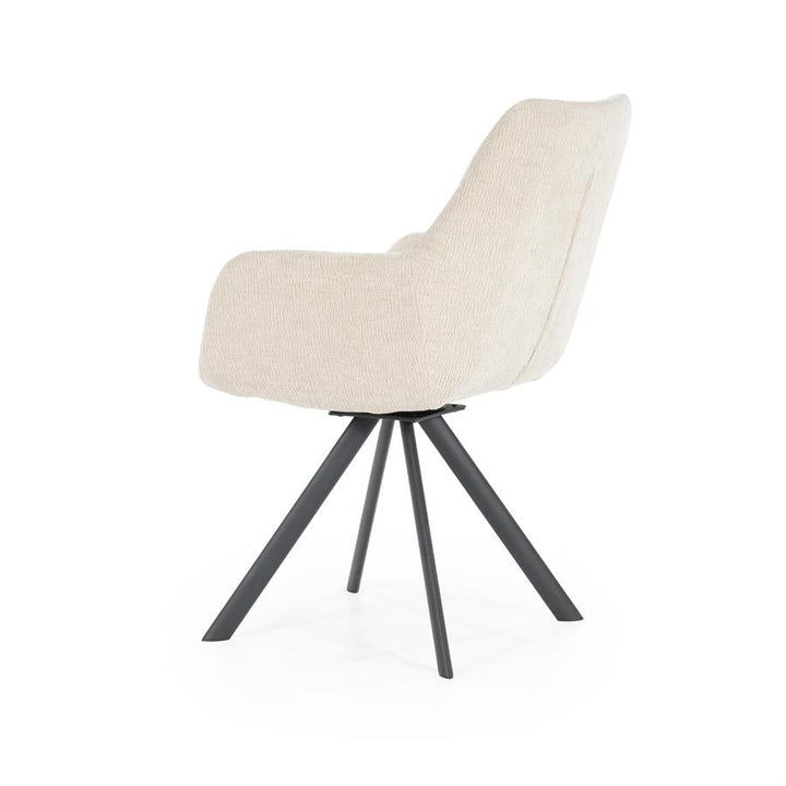 Eetkamerstoel Bliss | Taupe Stof | Met Armleuing