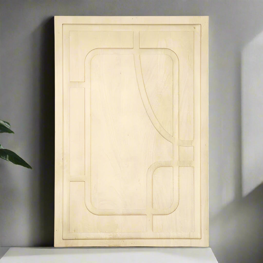 Wand decoratie Sylvia | Naturel Mangohout