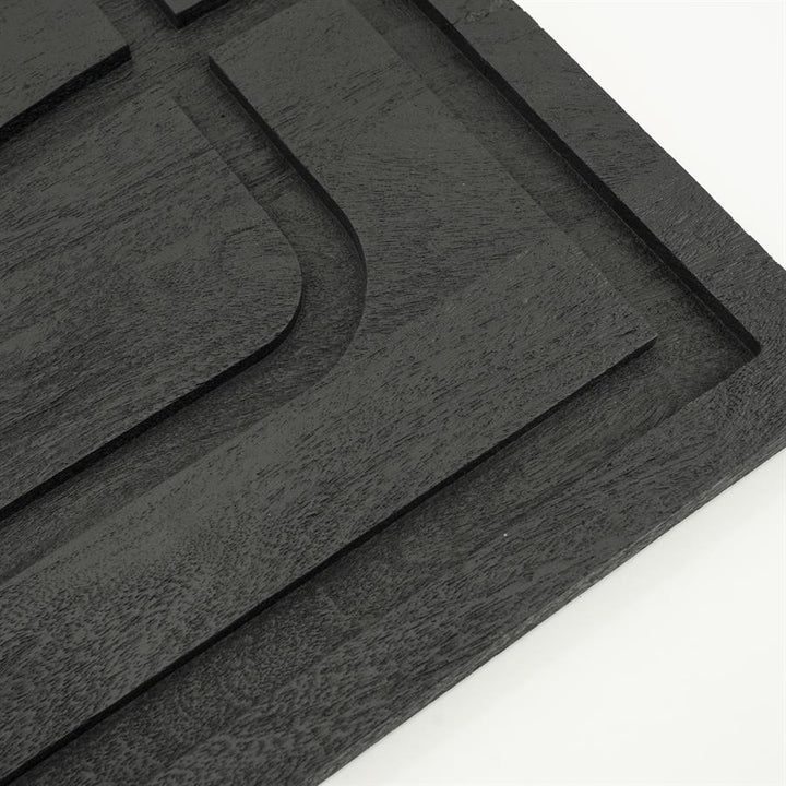 Wand decoratie Sylvia | Zwart Mangohout