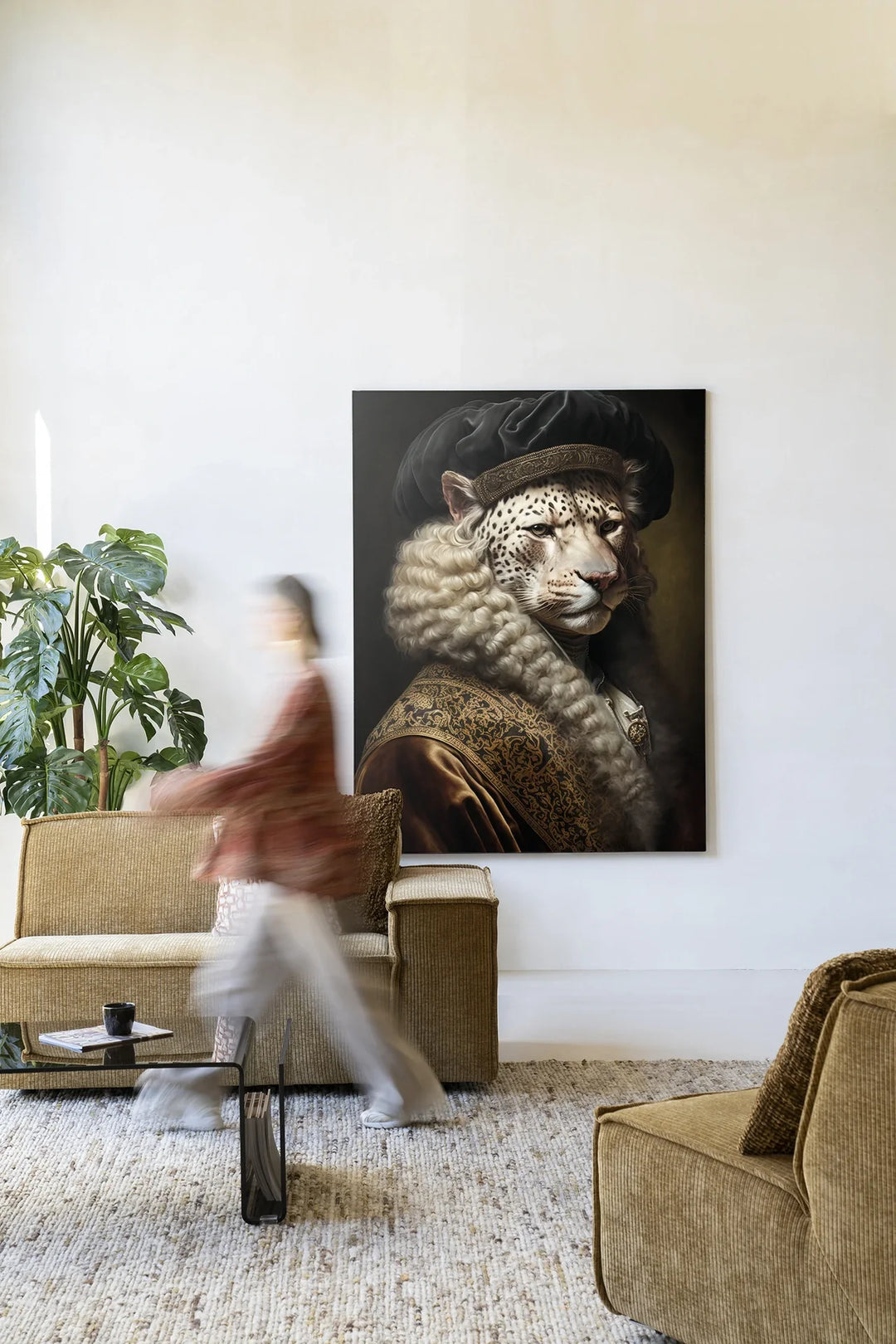 Snow Leopard - Moderne Wanddecoratie | Artprint, Glass Art & Wandkleed