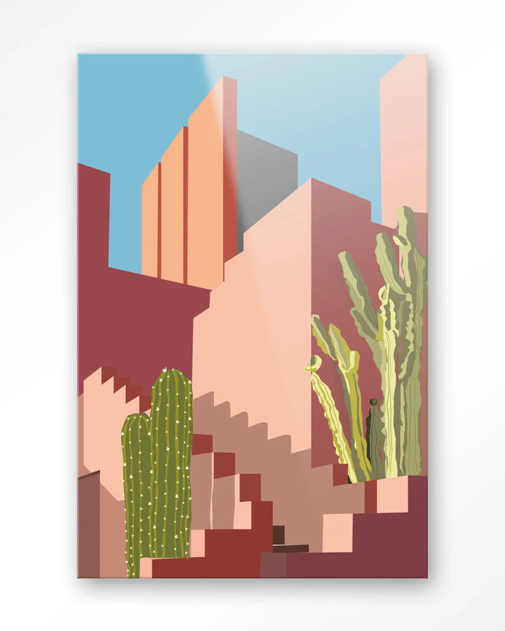 Botanical Stairs - Moderne Wanddecoratie | Artprint, Glass Art & Wandkleed