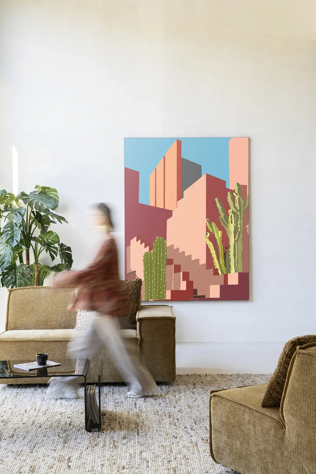 Botanical Stairs - Moderne Wanddecoratie | Artprint, Glass Art & Wandkleed
