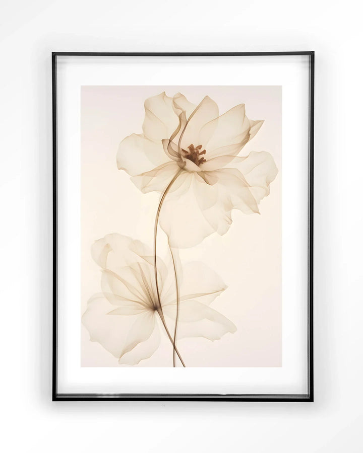 White Flowers - Moderne Wanddecoratie | Artprint, Glass Art & Wandkleed