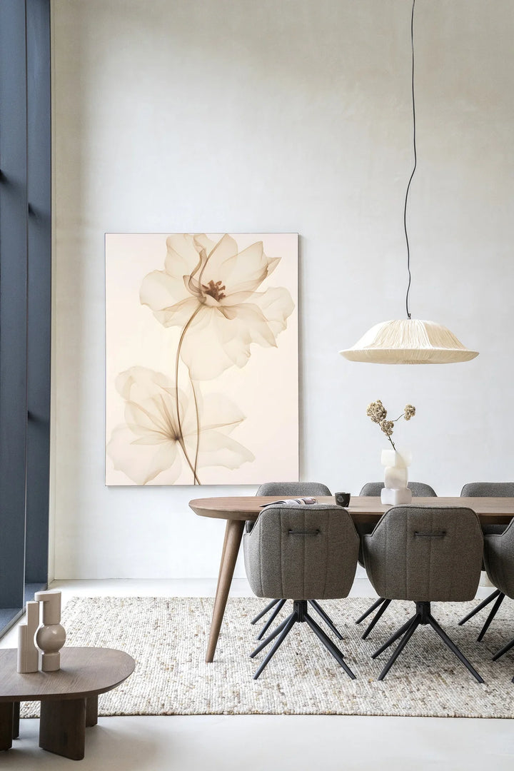 White Flowers - Moderne Wanddecoratie | Artprint, Glass Art & Wandkleed