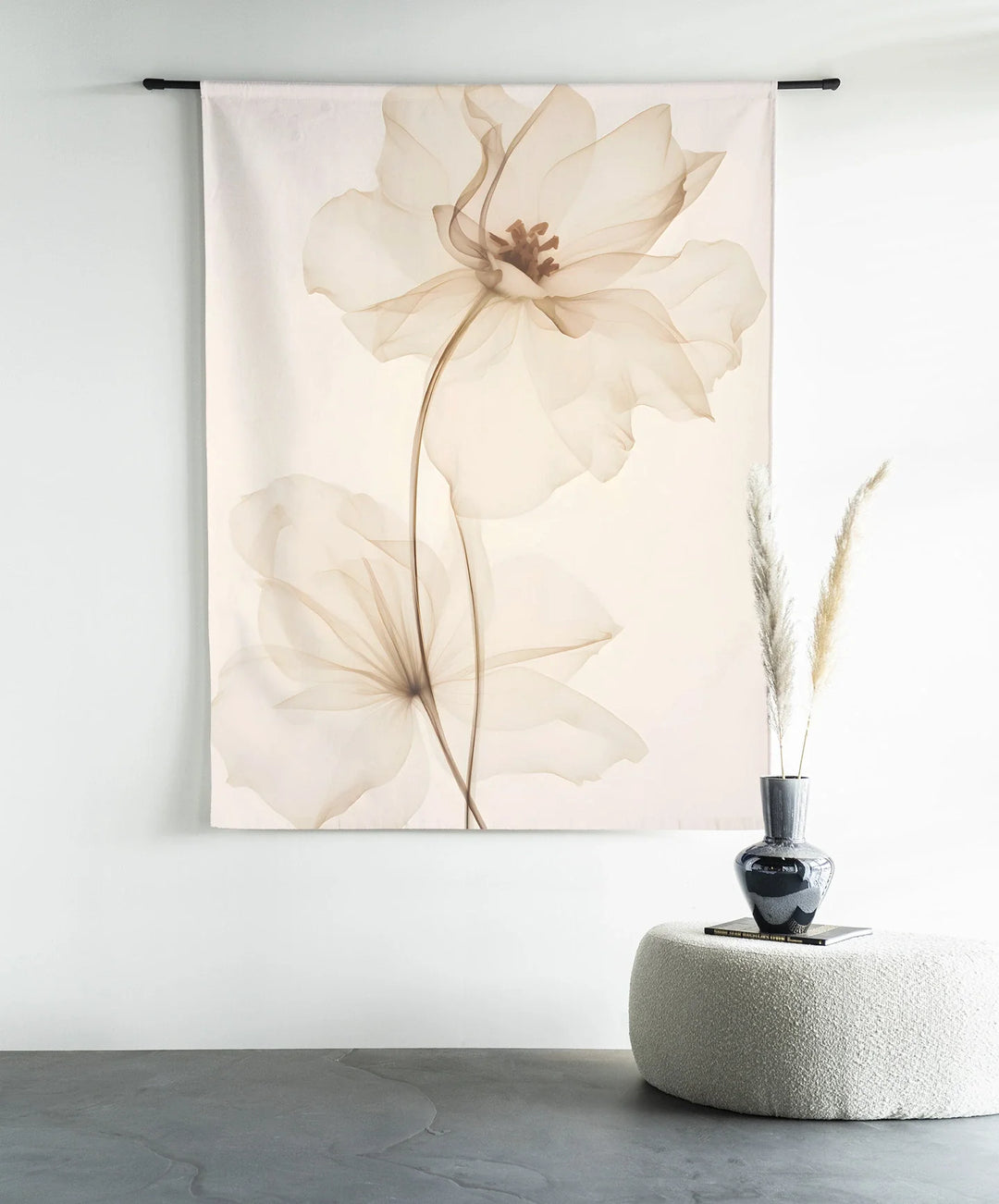 White Flowers - Moderne Wanddecoratie | Artprint, Glass Art & Wandkleed