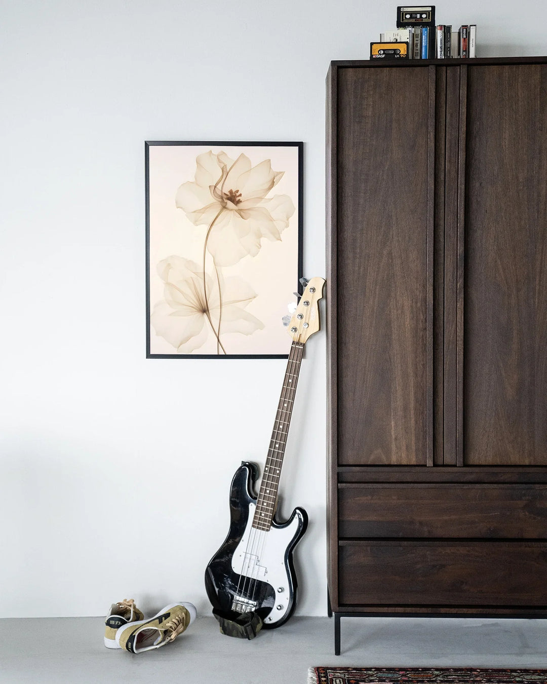 White Flowers - Moderne Wanddecoratie | Artprint, Glass Art & Wandkleed