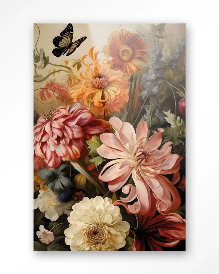 Vintage Flowers - Moderne Wanddecoratie | Artprint, Glass Art & Wandkleed