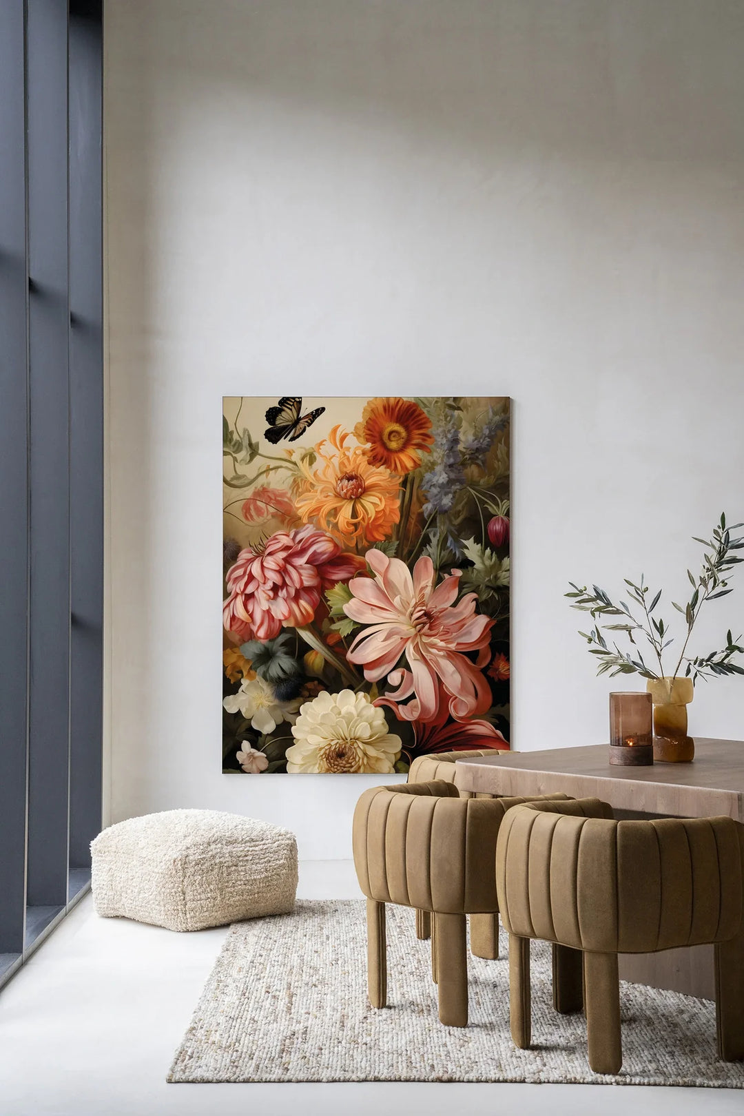 Vintage Flowers - Moderne Wanddecoratie | Artprint, Glass Art & Wandkleed
