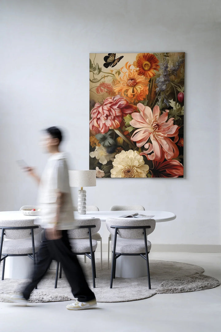 Vintage Flowers - Moderne Wanddecoratie | Artprint, Glass Art & Wandkleed