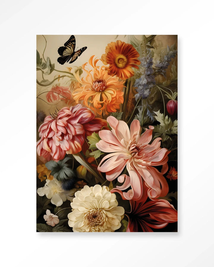 Vintage Flowers - Moderne Wanddecoratie | Artprint, Glass Art & Wandkleed