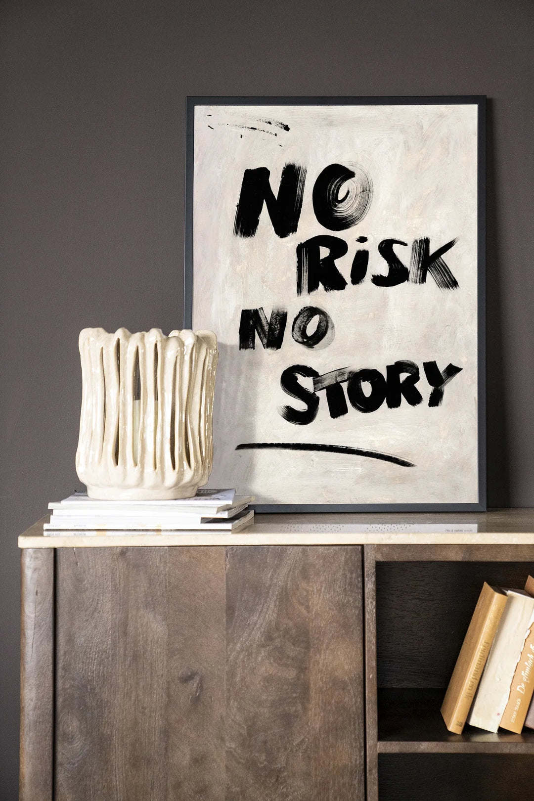 No Risk, No Story - Moderne Wanddecoratie | Artprint, Glass Art & Wandkleed