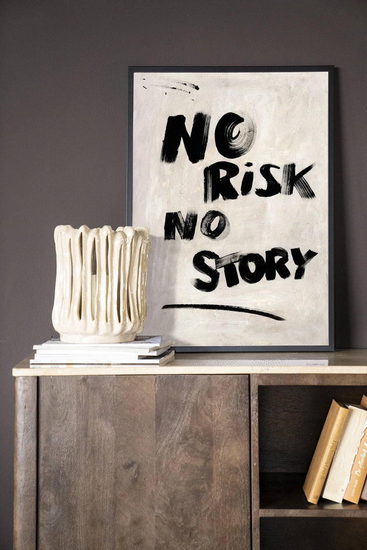 No Risk, No Story - Moderne Wanddecoratie | Artprint, Glass Art & Wandkleed