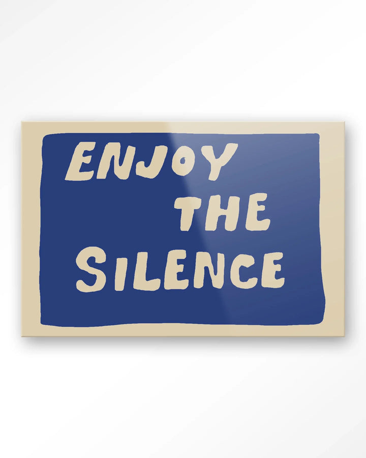 Enjoy The Silence Blue - Moderne Wanddecoratie | Artprint, Glass Art & Wandkleed