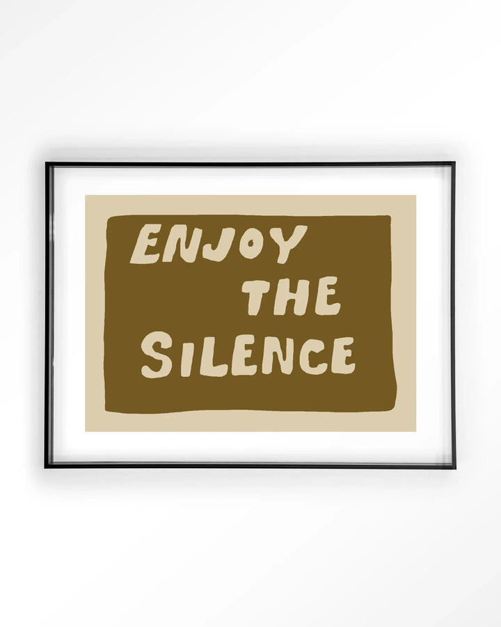 Enjoy The Silence Green - Moderne Wanddecoratie | Artprint, Glass Art & Wandkleed