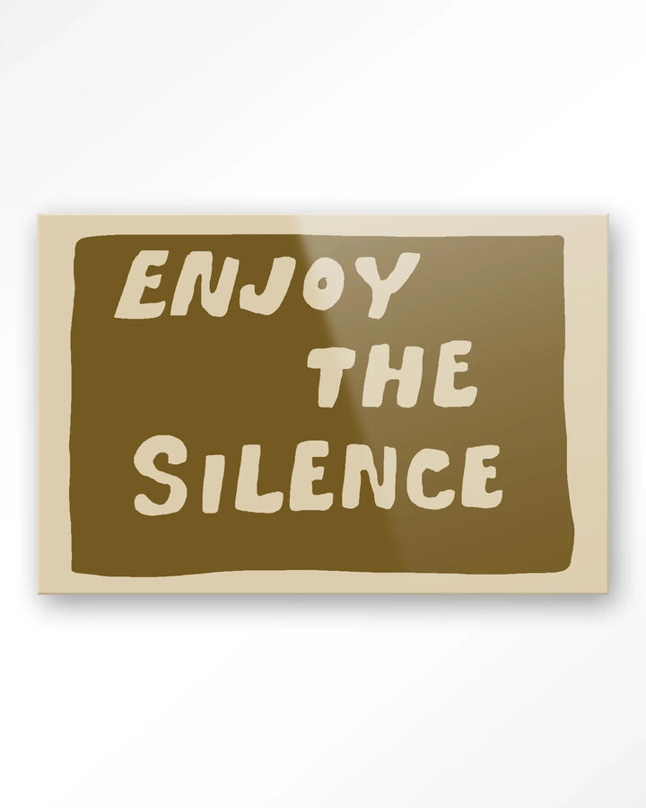 Enjoy The Silence Green - Moderne Wanddecoratie | Artprint, Glass Art & Wandkleed