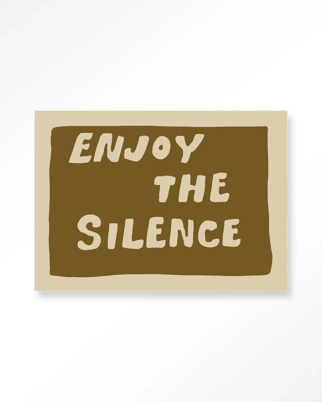 Enjoy The Silence Green - Moderne Wanddecoratie | Artprint, Glass Art & Wandkleed