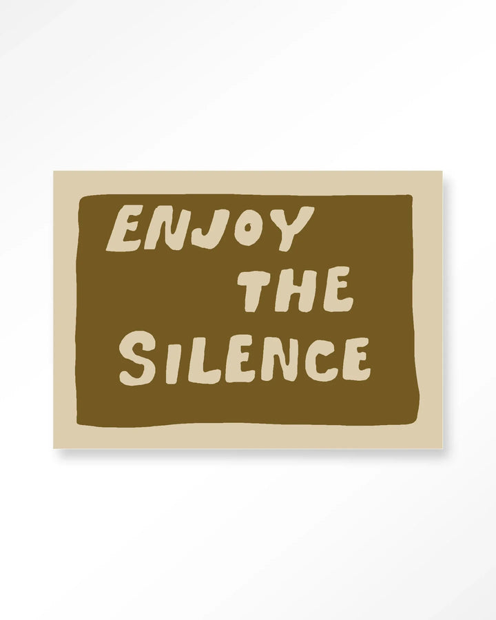 Enjoy The Silence Green - Moderne Wanddecoratie | Artprint, Glass Art & Wandkleed
