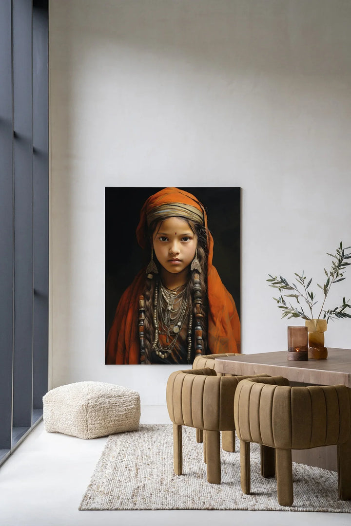 Traditional Girl - Moderne Wanddecoratie | Artprint, Glass Art & Wandkleed