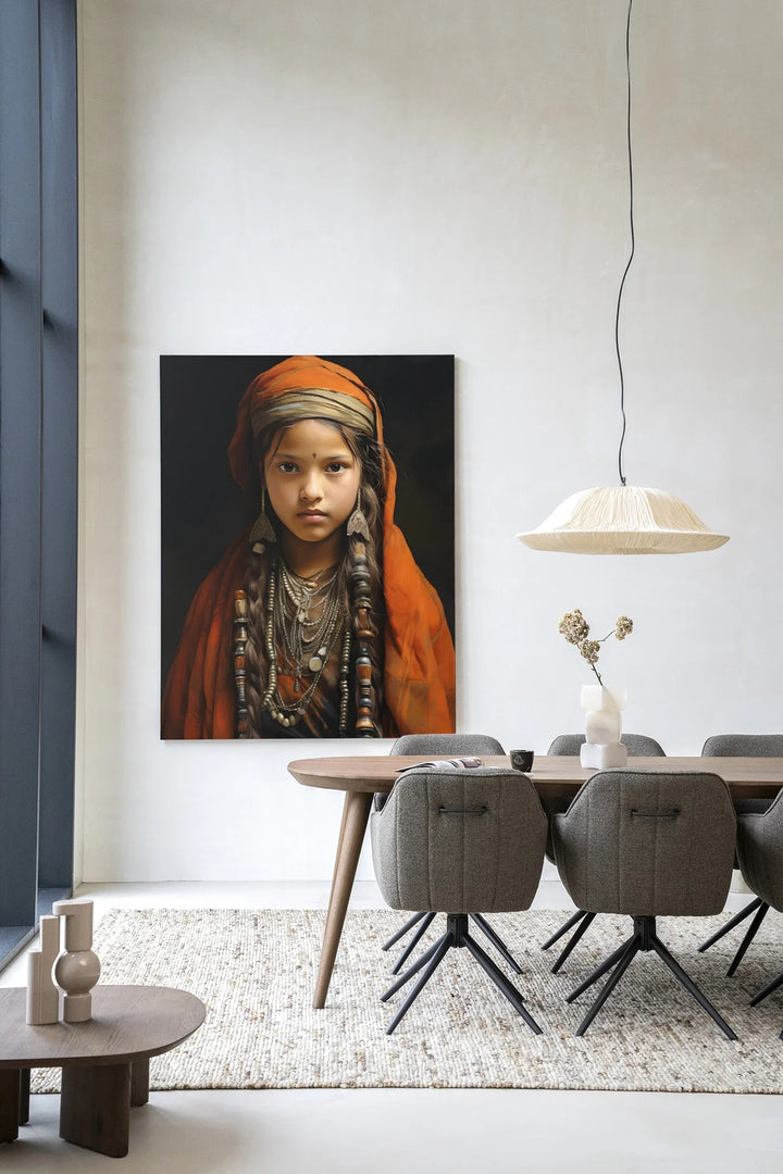 Traditional Girl - Moderne Wanddecoratie | Artprint, Glass Art & Wandkleed