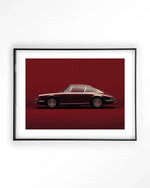 Vintage Porsche Red - Moderne Wanddecoratie | Artprint, Glass Art & Wandkleed