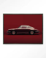 Vintage Porsche Red - Moderne Wanddecoratie | Artprint, Glass Art & Wandkleed