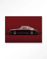 Vintage Porsche Red - Moderne Wanddecoratie | Artprint, Glass Art & Wandkleed