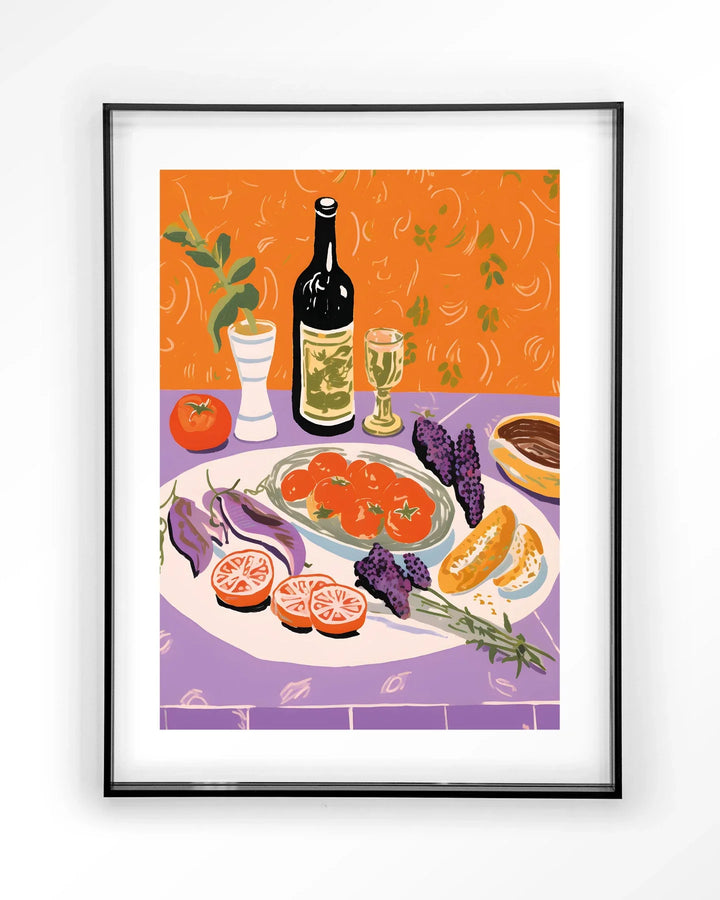 Mediterranean Table - Moderne Wanddecoratie | Artprint, Glass Art & Wandkleed