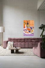 Mediterranean Table - Moderne Wanddecoratie | Artprint, Glass Art & Wandkleed