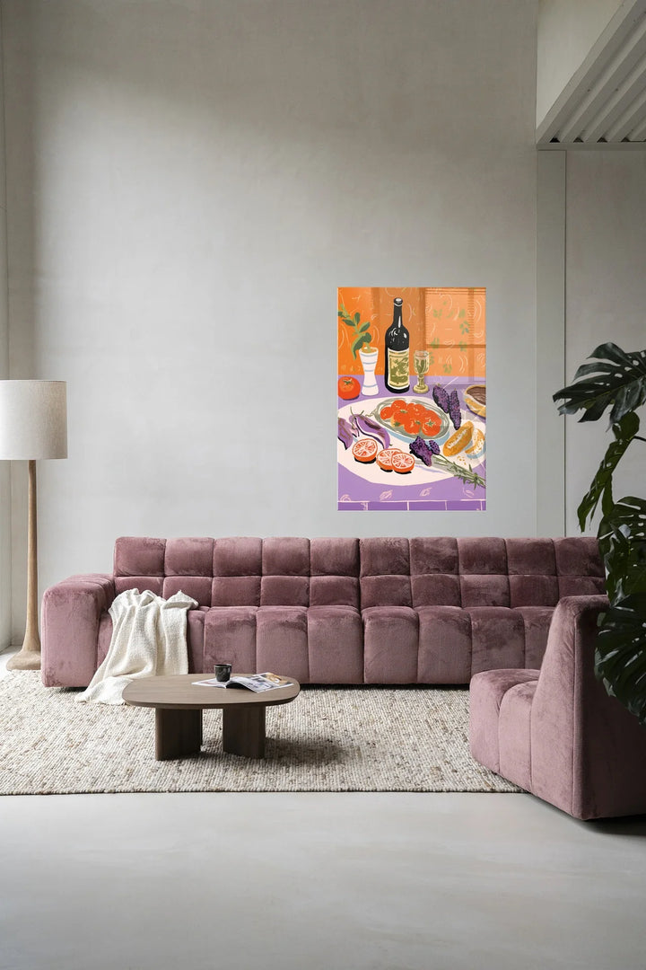Mediterranean Table - Moderne Wanddecoratie | Artprint, Glass Art & Wandkleed