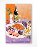 Mediterranean Table - Moderne Wanddecoratie | Artprint, Glass Art & Wandkleed