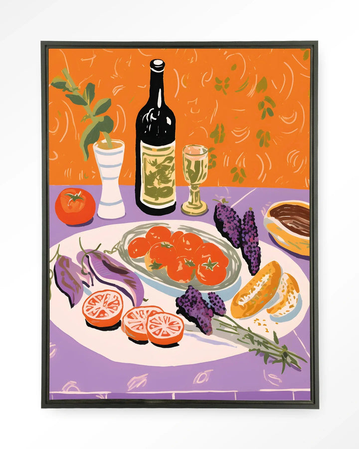 Mediterranean Table - Moderne Wanddecoratie | Artprint, Glass Art & Wandkleed