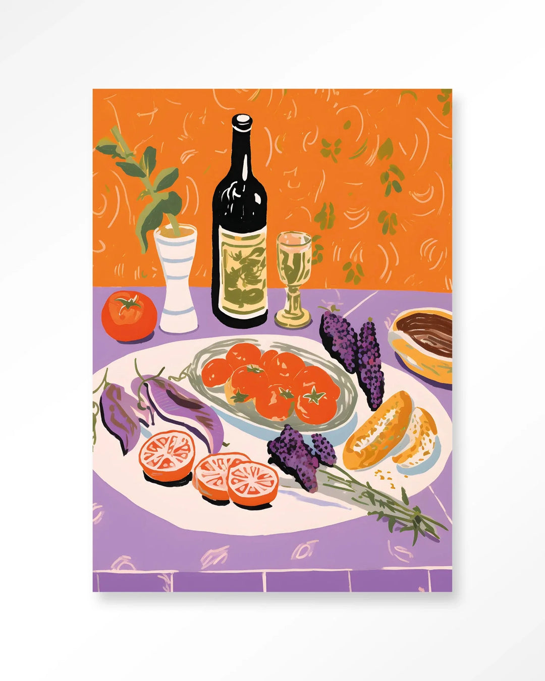 Mediterranean Table - Moderne Wanddecoratie | Artprint, Glass Art & Wandkleed