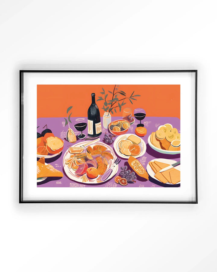 Burgundian Table - Moderne Wanddecoratie | Artprint, Glass Art & Wandkleed