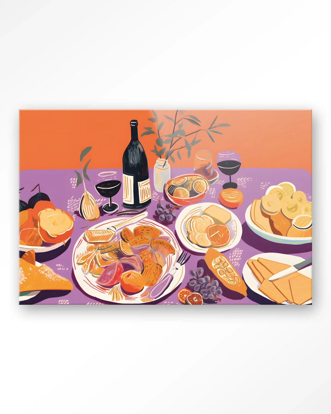 Burgundian Table - Moderne Wanddecoratie | Artprint, Glass Art & Wandkleed