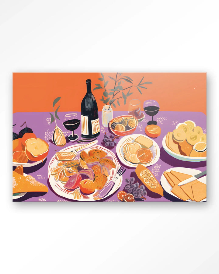 Burgundian Table - Moderne Wanddecoratie | Artprint, Glass Art & Wandkleed