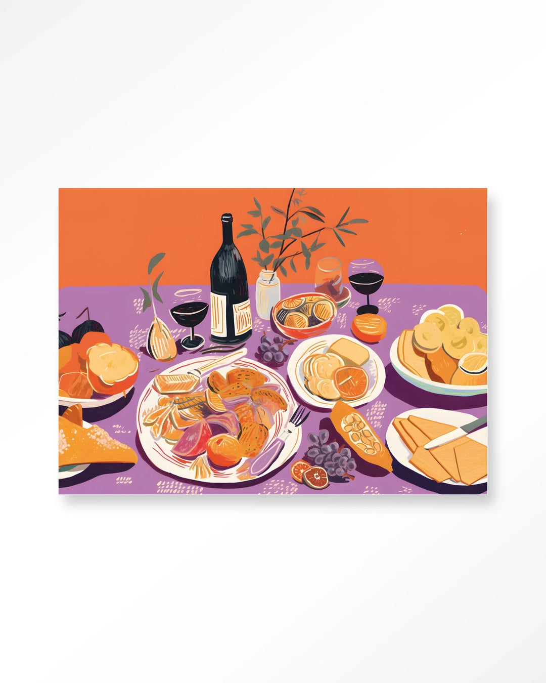 Burgundian Table - Moderne Wanddecoratie | Artprint, Glass Art & Wandkleed
