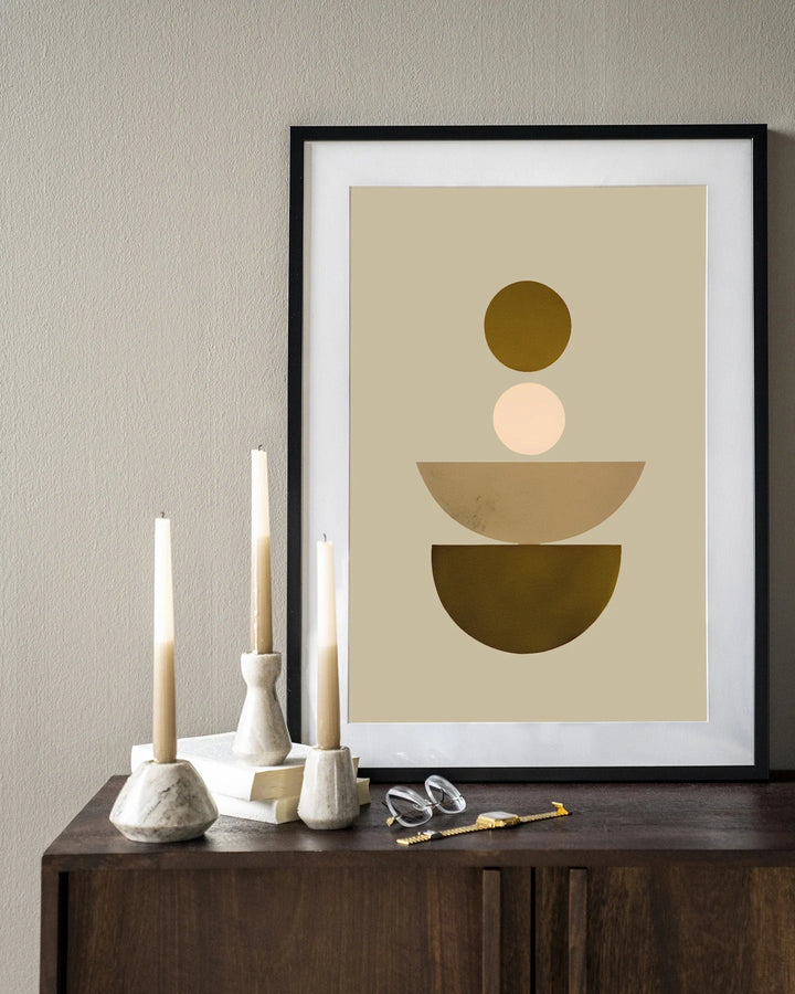 Forma 1 Beige - Moderne Wanddecoratie | Artprint, Glass Art & Wandkleed