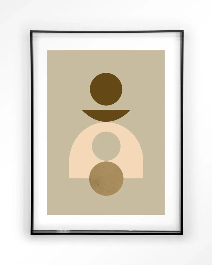 Forma 4 Beige - Moderne Wanddecoratie | Artprint, Glass Art & Wandkleed