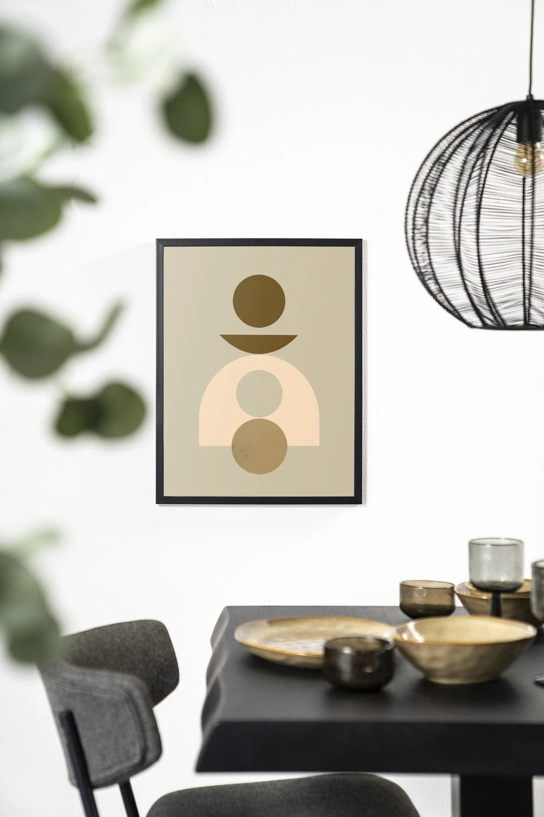 Forma 4 Beige - Moderne Wanddecoratie | Artprint, Glass Art & Wandkleed