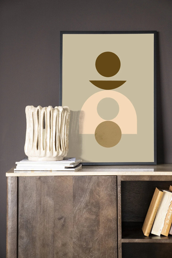 Forma 4 Beige - Moderne Wanddecoratie | Artprint, Glass Art & Wandkleed