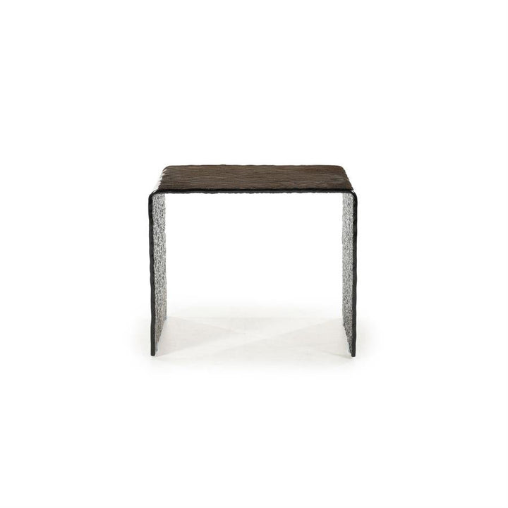 Bijzettafel Ripple | Bruin Glas