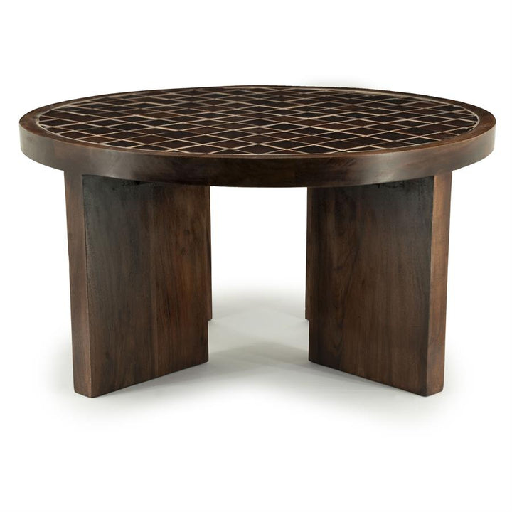 Salontafel Eliana | Bruin Mangohout & Keramiek