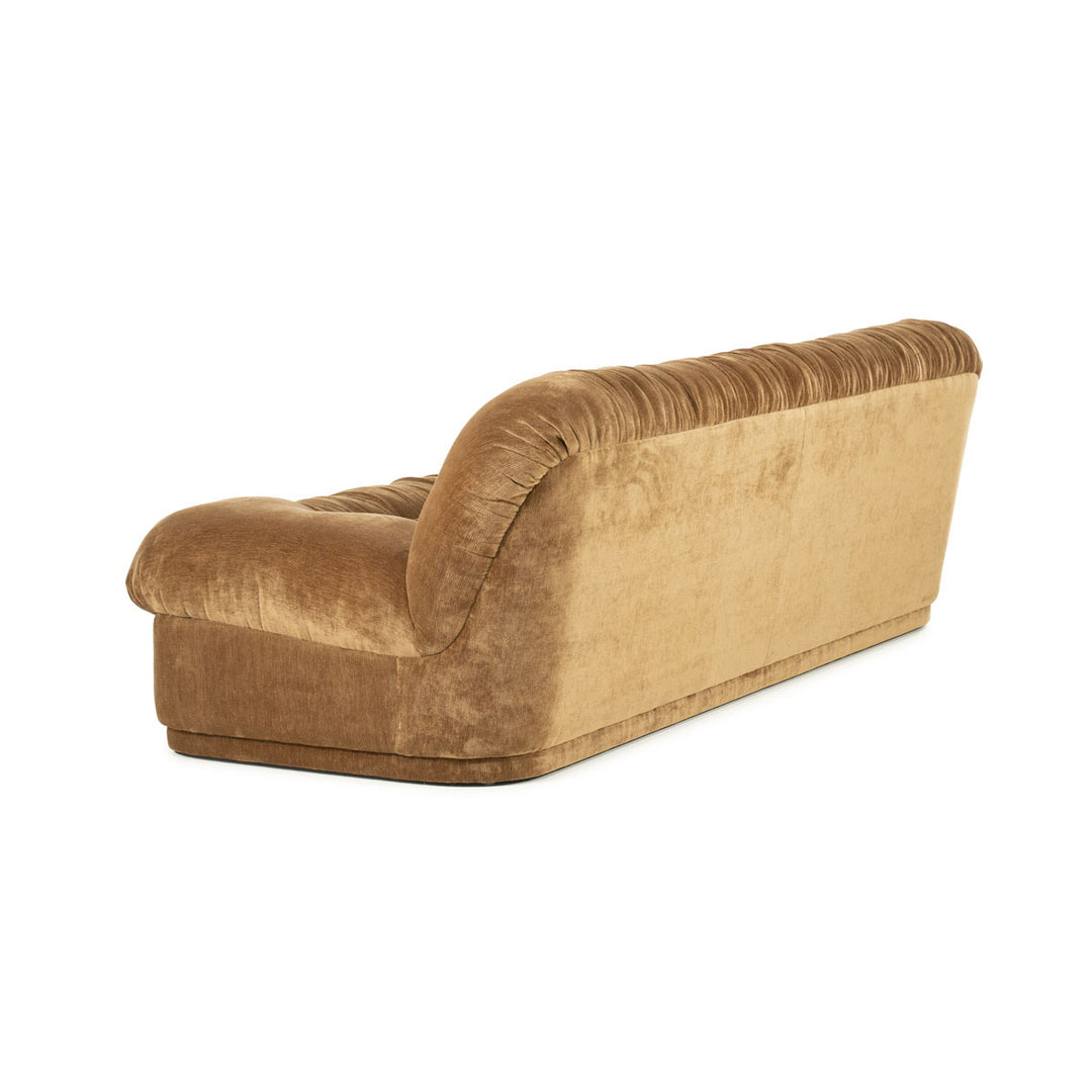 Bank Nook – polyester & metaal mosterd