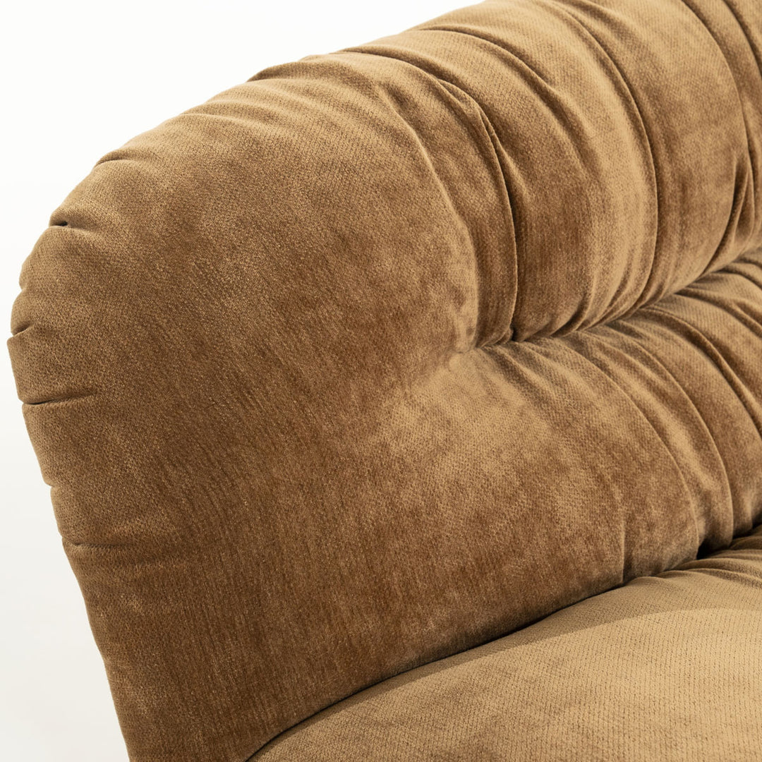 Bank Nook – polyester & metaal mosterd