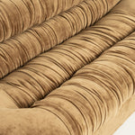 Bank Nook – polyester & metaal mosterd