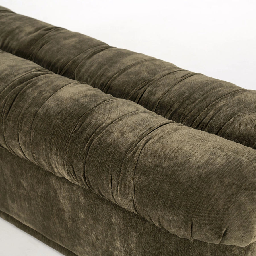 Bankje Nook – hout, foam & polyester groen