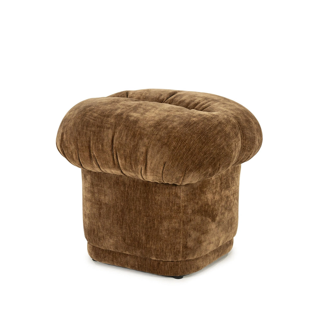 Kruk Nook – hout, foam & polyester mosterd