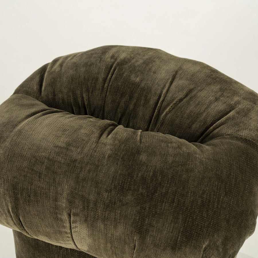 Kruk Nook – hout, foam & polyester groen