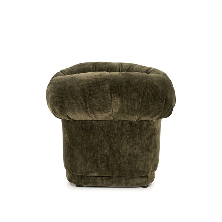 Kruk Nook – hout, foam & polyester groen